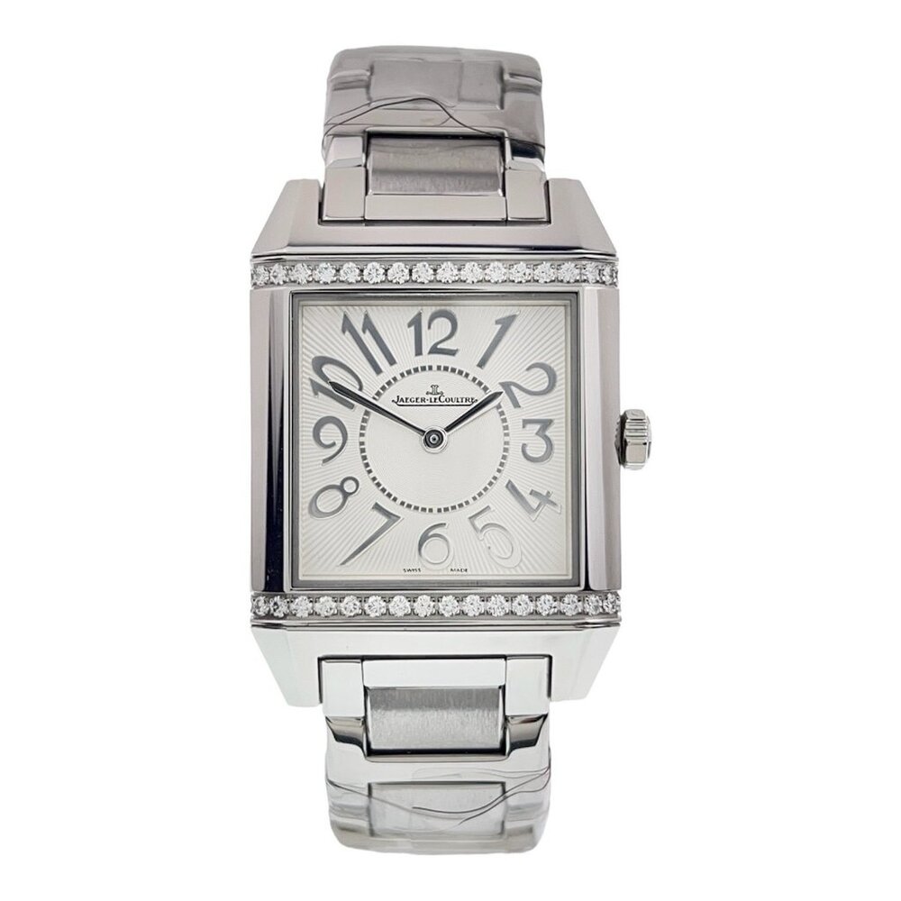 Jaeger LeCoultre Reverso Squadra Stainless Steel Diamond Women's Watch 234.8.47